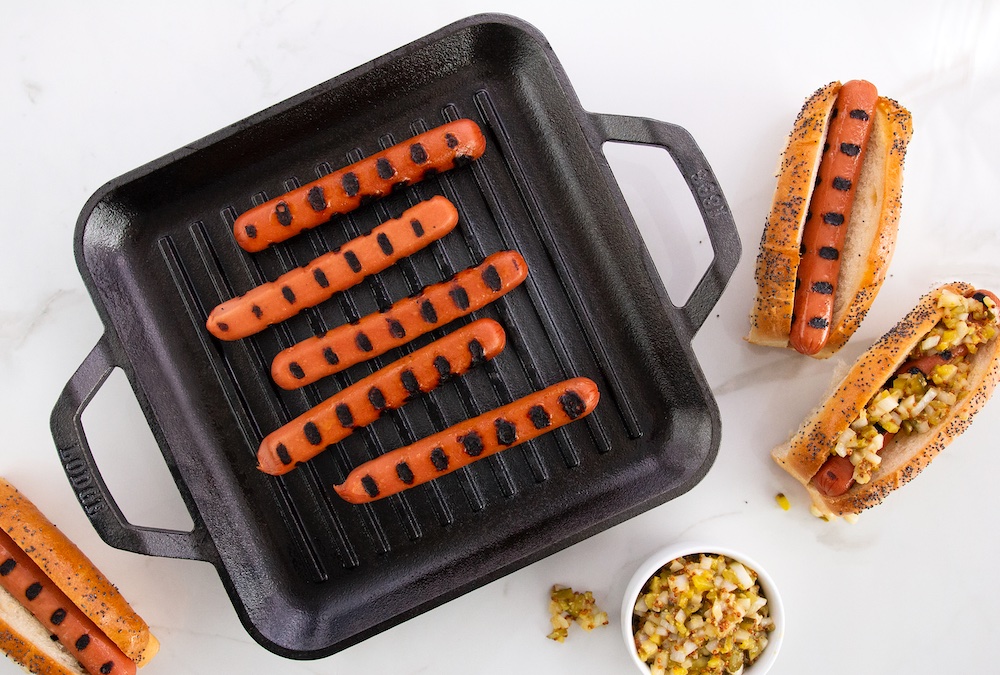 Hot Dogs with Onion & Stone Ground Mustard Relish - The Carrot